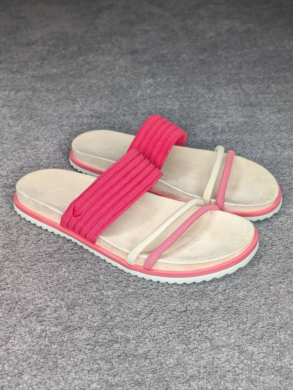 Vivaia Round-Toe Slide Sandals Pink Cream Women's 9.5